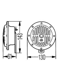 HELLA Hella 3CA 004 811-021 Horn Housing, 24 V, Black  - Image 3