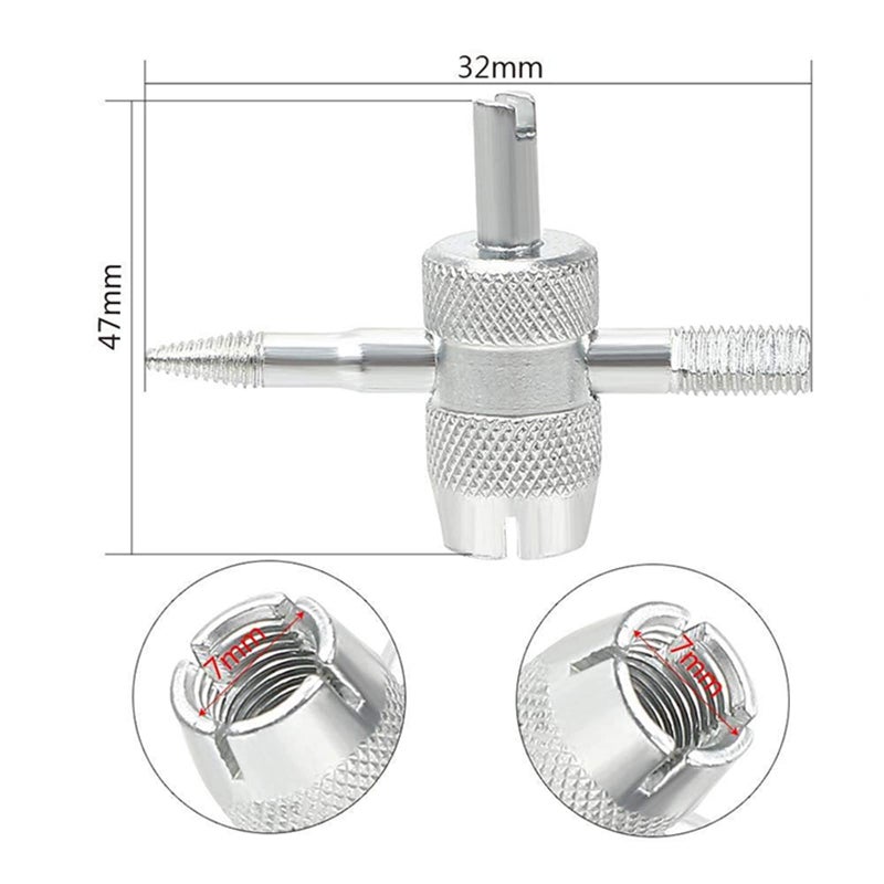 Besita Besita Tire Valve Tools, 4 in 1 Valve Core Tool, Multifunctional Valve Wrench for Car Tire, Shaft Core Remover, Installation Repair Tool (2pcs) - Image 2