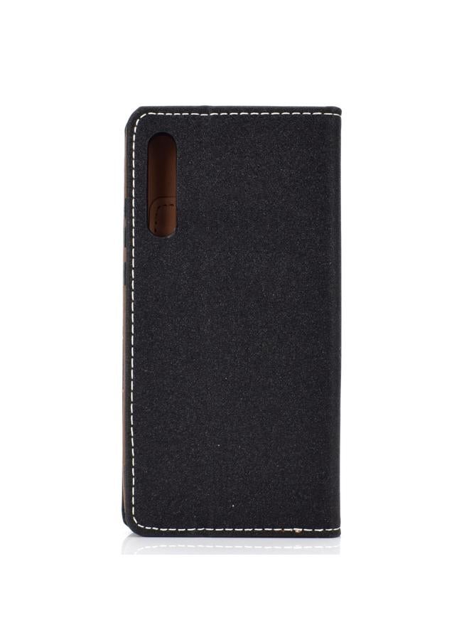 S-TOP Case For Galaxy A50 Solid Color Magnetic Horizontal Flip Leather Case with Card Slot & Holder - Image 3