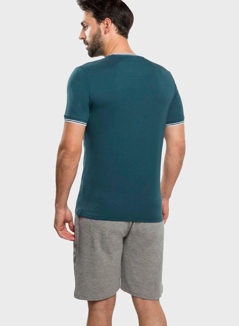RB Ringer Crew Neck T-Shirt