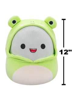 Squishmallows 12 inch Gordon the Grey Shark in Wendy Outfit , Officially Licensed Kellytoy Plush Toy, Colorful Soft Toy, Gift for Kids, Girls & Boys Washable Squishy Stuff Toy Multicolor All Age  - Image 5