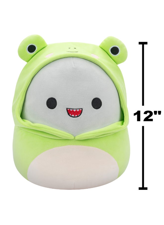Squishmallows 12 inch Gordon the Grey Shark in Wendy Outfit , Officially Licensed Kellytoy Plush Toy, Colorful Soft Toy, Gift for Kids, Girls & Boys Washable Squishy Stuff Toy Multicolor All Age  - Image 5