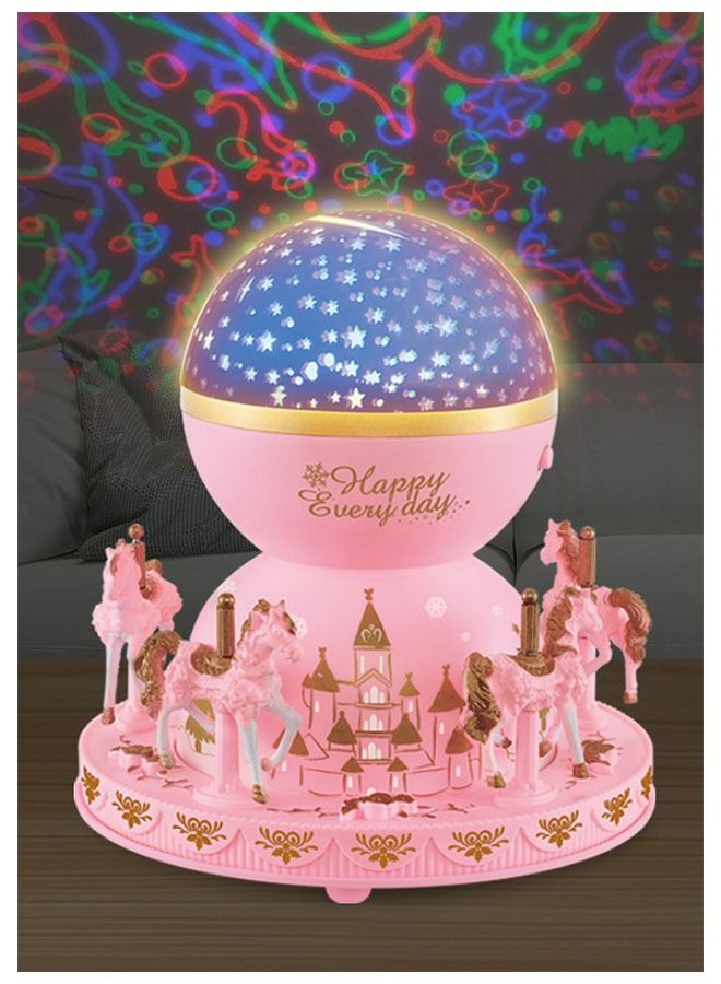 زي سي إم - هابي صندوق الموسيقى Merry-go-round مصباح إسقاط صندوق الموسيقى المضيء الملون - Image 2