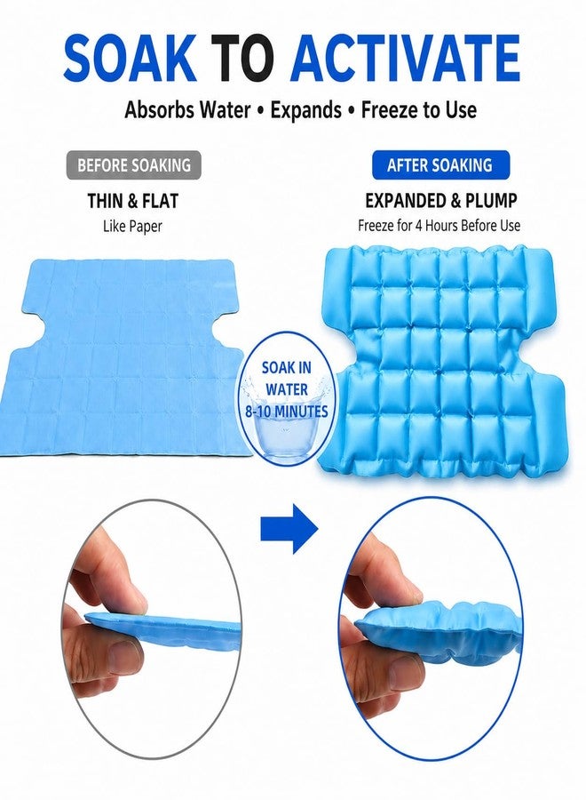 WORLD-BIO Ice Packs for Injuries Reusable, Knee Ice Pack Wrap with Straps, Gel Ice Wrap for Leg Pain Relief, Hot & Cold Compress Therap for Swelling, Water Soak Needed, Light Blue, 2pack - Image 2