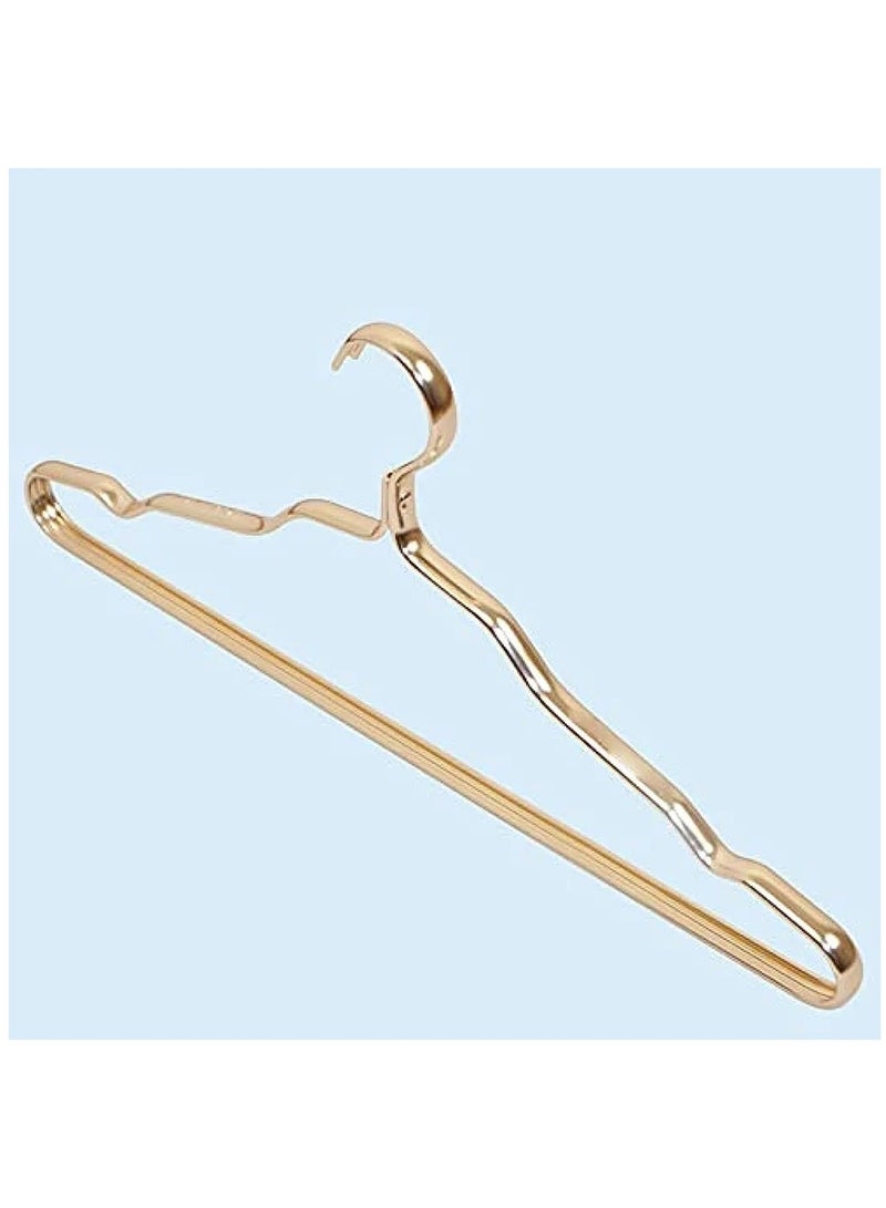5 Pack Premium Matte Gold Aluminum Clothes Hangers 16.5 Inch Extra Smooth Durable Metal Hanger Set Lightweight Sturdy Garment Rack for Shirt Dress Jacket Trouser Pants Slacks Elegant Design - Image 5