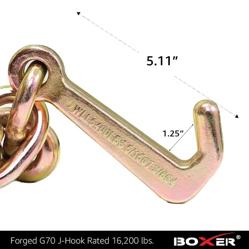 Boxer Tool 4 Pack Cluster Hook RTJ G70 Towing, J Hook, T Hook, and R Hook - Heavy Duty Wrecker Towing Truck Hauler - Image 3
