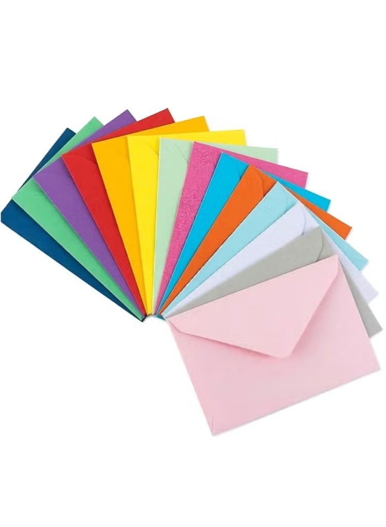 70 packs of mini envelopes, holiday party gift envelopes, which can be used to decorate, write letters, pack cards, 14 colors of mini envelope membership cards, European blank envelopes 4 x 2.7 inches - Image 3
