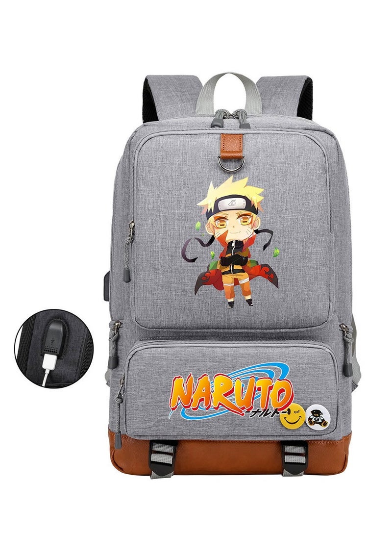 Naruto Teenage Students Men And Women Printed Casual Travel Backpack