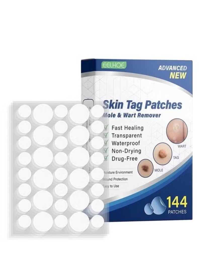 EELHOE 144pcs/box Wart Removal Patches Mole Warts Removal Sticker Natural Ingredients Skin Tag Remover Stickers  - Image 1