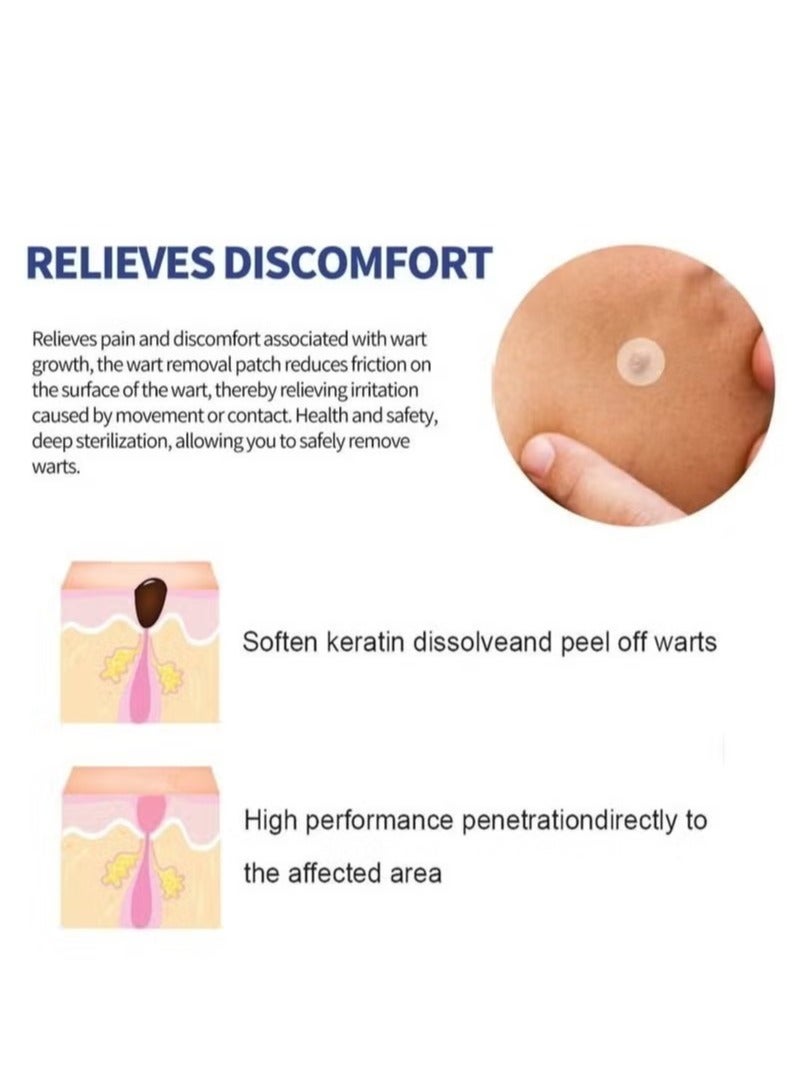 EELHOE 144pcs/box Wart Removal Patches Mole Warts Removal Sticker Natural Ingredients Skin Tag Remover Stickers  - Image 4