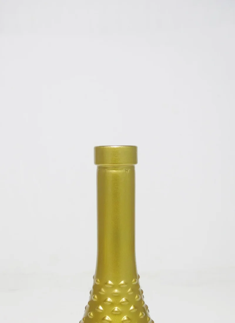 Missi Gold Fine Embossed Glass Vase (26 Cm)