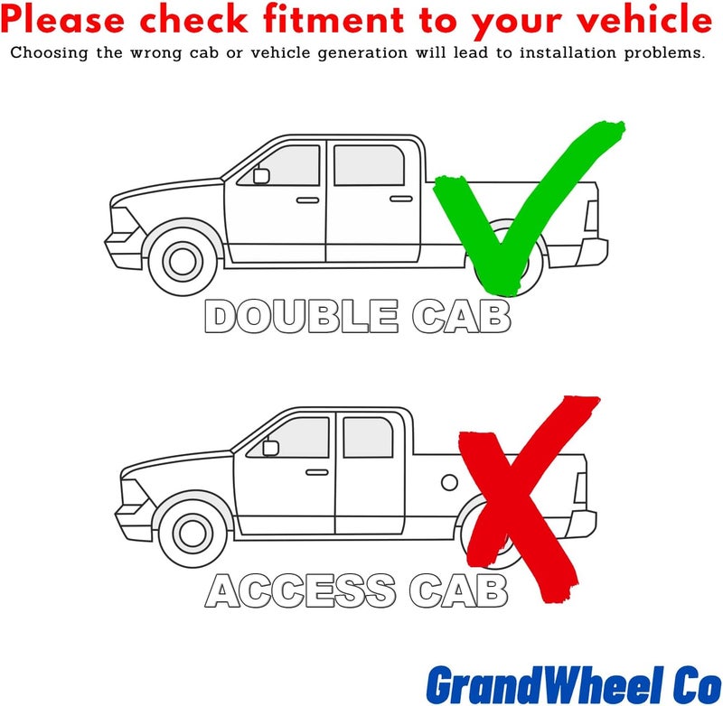 GrandWheel Co Smoke Tinted In-Channel Side Window Vent Visor Deflectors for Toyota Tacoma 2016-2022 - 4pcs - Image 2