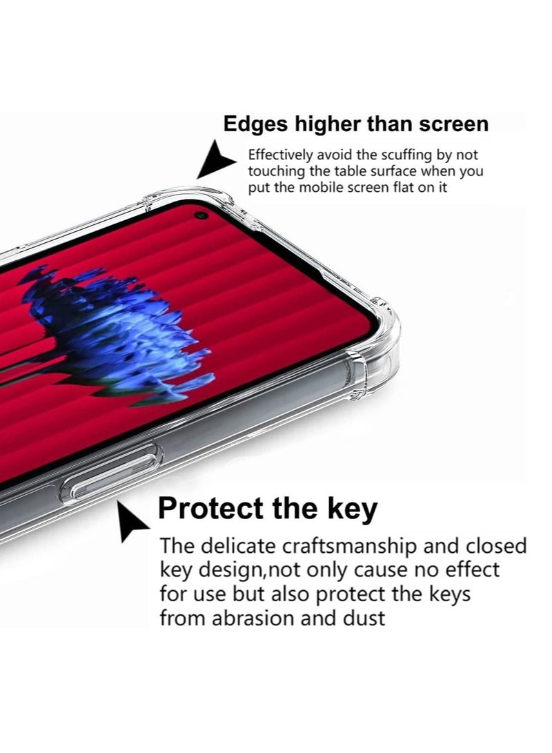DUSALA Nothing Phone 1 Case Clear Transparent with 2pcs Screen Protector Reinforced Corners TPU Shock Absorption Flexible Cell Phone Cover for Nothing Phone 1(Clear) - Image 5