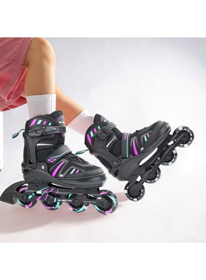 METROLLER Adjustable Inline Skates for Girls Boys with Light up Roller Skates Wheels Kids Youth Fun Beginner Blades - Image 4