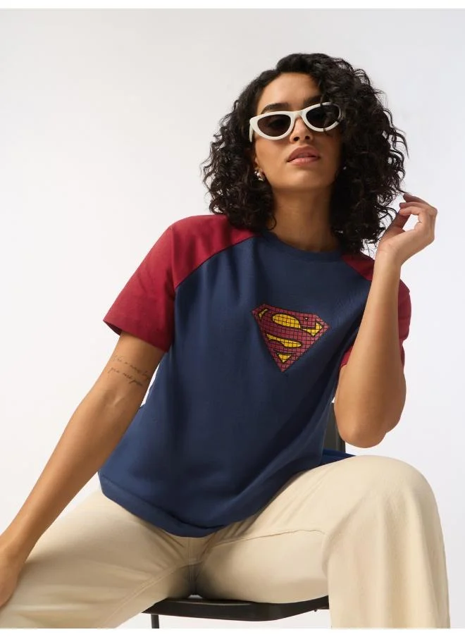 The Souled Store The Souled Store Women Superman HD Print Multicolour Relaxed T-shirts