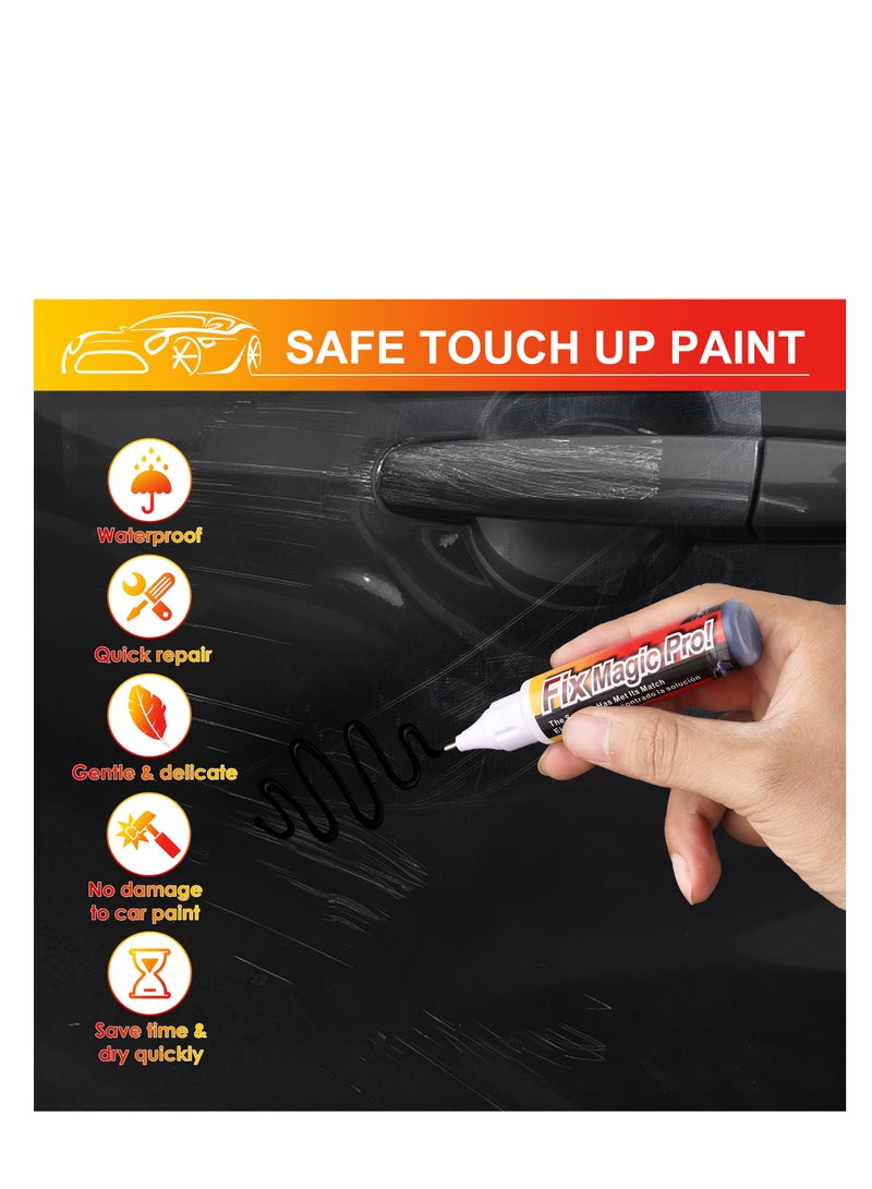 Touch Up Paint for Cars, 4 Pcs Black Car Paint Scratch Repair, Two-in-One Car Paint Scratch Repair, Car Scratch Remover Pen, Automotive Touch Up Paint Pen to Repair Car Paint Scratches - Image 2