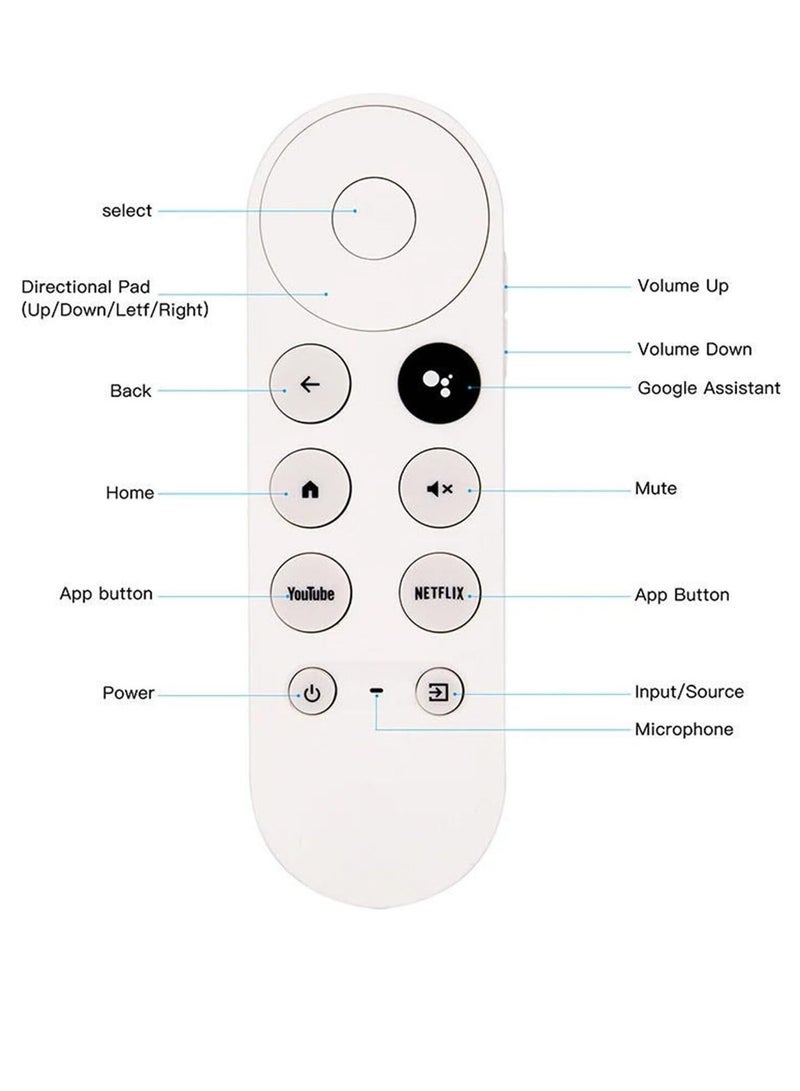 PopZa Voice Remote for G9N9N – Compatible with Google TV, Chromecast, and Google TV Devices - Image 3