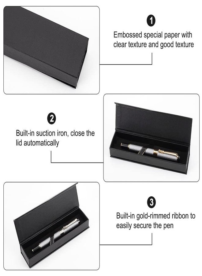 BENECREAT 10pcs Black Ballpoint Pen Gift Box with Magnetic Closure, Long Necklace Cardboard Case for Watches, Pens, Necklaces, Bracelets - Image 4
