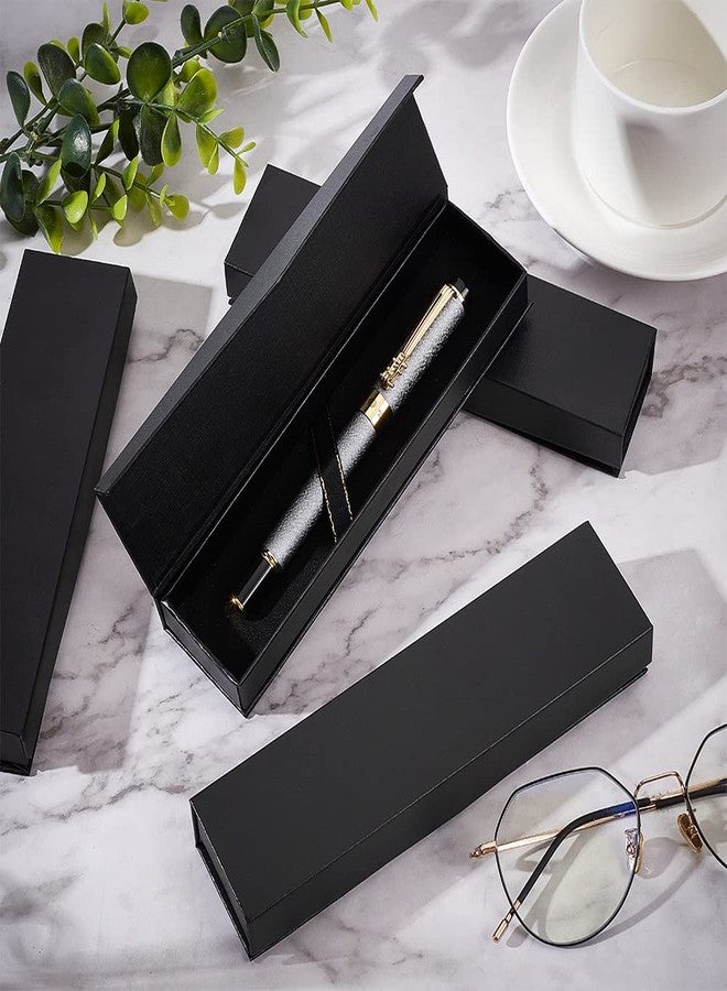 BENECREAT 10pcs Black Ballpoint Pen Gift Box with Magnetic Closure, Long Necklace Cardboard Case for Watches, Pens, Necklaces, Bracelets - Image 5