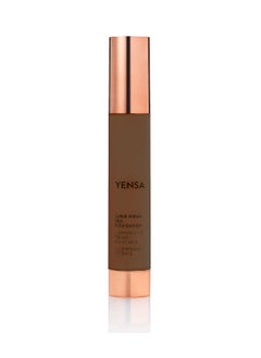 YENSA Serum Foundation Makeup - Super Silk Full Coverage Foundation Enriched with Peptides, Vitamin C & Ferulic Acid to Help Reduce Fine Lines, Wrinkles & Dark Circles - Deep 3 (1 oz)