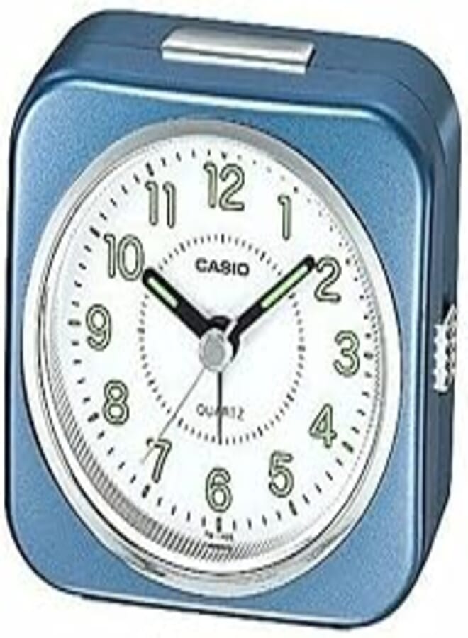 Casio TQ-143S-2DF Analog Alarm Clock - Blue