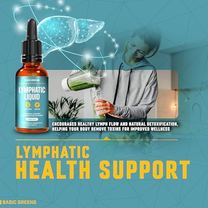 BASIC GREENS Lymphatic Support Liquid – Natural Immune Booster for Lymphatic Drainage, Fluid Balance, and Daily Cleanse, Easy - Absorb Liquid Formula for Wellness Support, 2 Fl Oz - Image 5