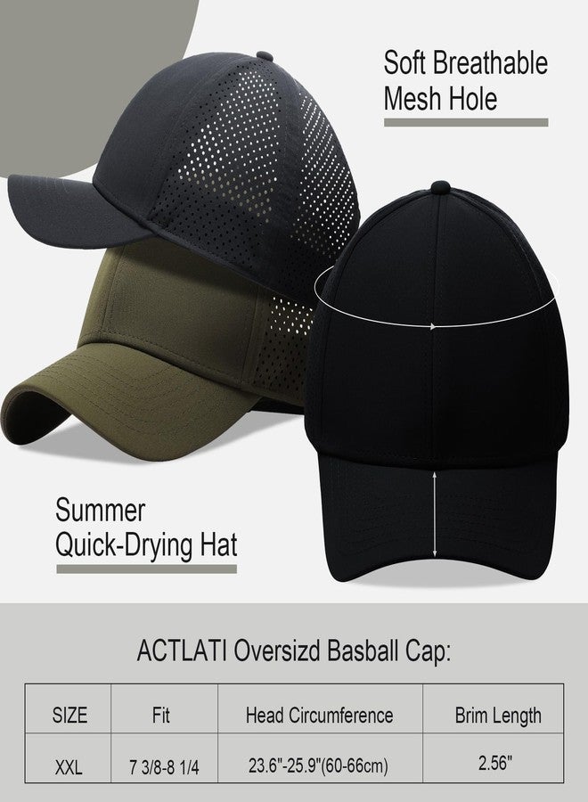 ACTLATI Oversize XXL Quick Dry Baseball Caps for Men, Mesh Snapback Hat for Big Head 23.6"-25.9", Unisex Outdoor Sport Hat - Image 3