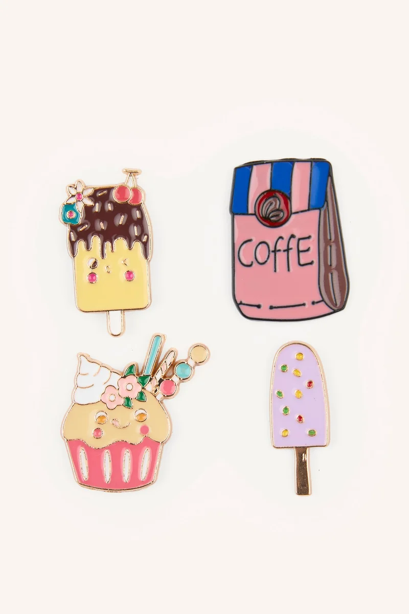 4 Piece Brooch Set