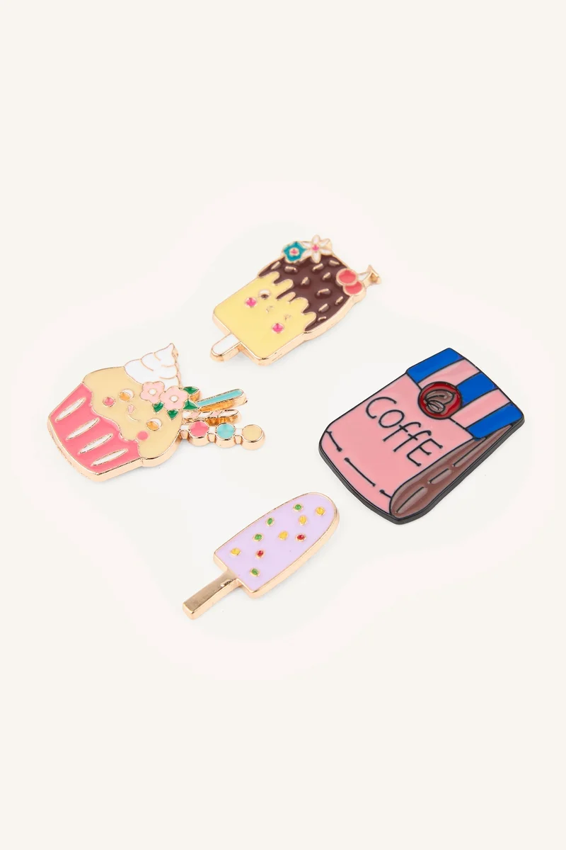Defacto  4 Piece Brooch Set  | Best Price UAE