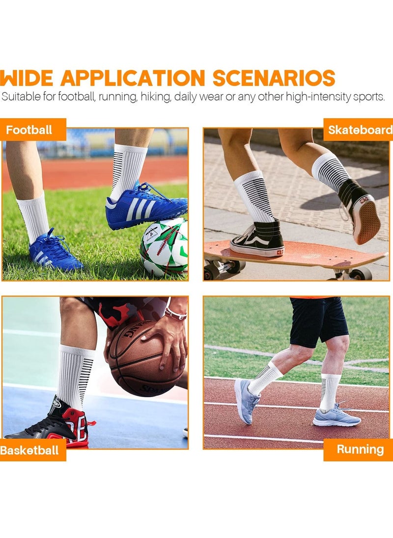 KASTWAVE - 3 Pairs Grip Socks Football Men Women Anti Slip Sports Grip Socks Breathable Anti Blister Rubber Pads Non Slip Basketball Socks Athletic Grippy Socks For Soccer Running Hiking Boxing Rugby - Image 1