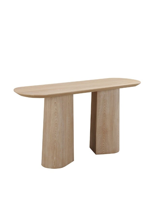 DANUBE HOME طاولة كونسول كانسو - بلوط طبيعي | أثاث غرفة المعيشة من الخشب الهندسي الأنيق | طاولة كونسول حديثة لمدخل المنزل | الحجم: L150xW39.5xH75cm | مثالية لديكور المنزل - Image 3