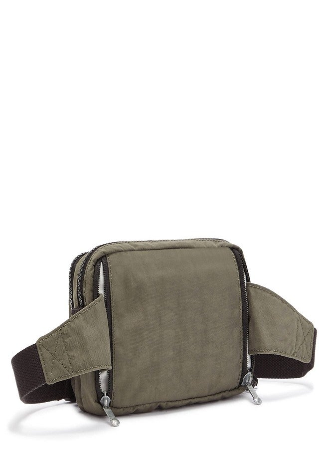 KIPLING KIPLING Kipling Womens Abanu Multi Bag, Lightweight, Adjustable Nylon Waist Pack With Multi-compartment Zip Pockets Convertible Crossbody Bag, Green Moss, Small US - Image 5