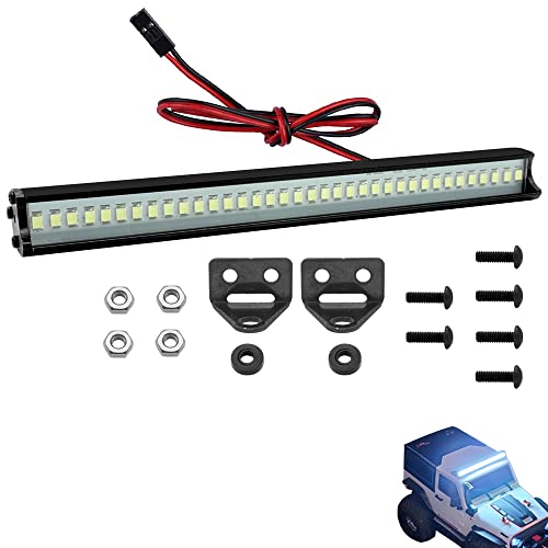 OGUNKE Globact Super Bright RC LED Light bar Roof LED Lamp Kit 36 LED Light Bar for Traxxas TRX-4 SCX10 90027 SCX10 II 90046 RC4WD D90 1/10 RC Rock Crawler Car - Image 1