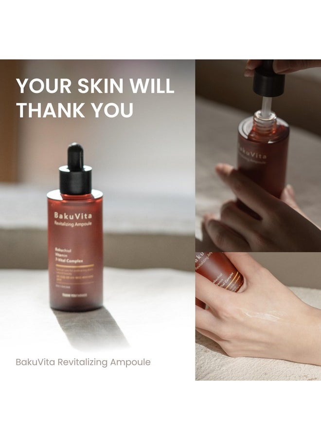 THANKYOU FARMER Bakuvita Revitalizing Ampoule Bakuchiol Retinol Alternative Vitamin C + E Korean Serum Pore Care Firming Vegan Mothers Day Gifts 1.75 Fl Oz (50Ml)  - Image 5