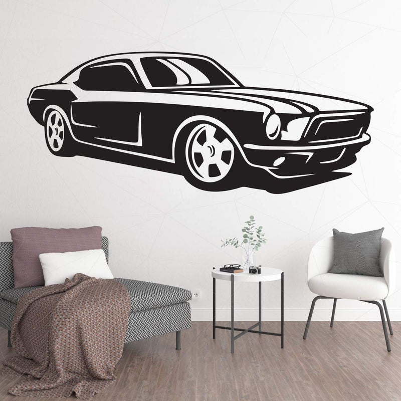 StickMe 'Classic - Muscle - Racing - Car - Creative - Colorful - Wall Sticker' -SM163 (Multi Colour, Vinyl - 100cm X 45 cm)-self adhesive - Image 5