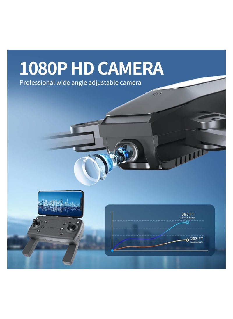 Durable Drone with Camera for Adults and Kids Beginners, FPV 1080P Camera Drone Under 100, Foldable RC Quadcopter, 2 Batteries, Gestures Selfie, - Image 2