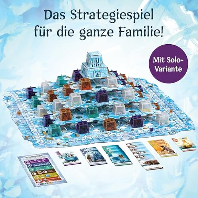 KOSMOS 683801 Nunatak Temple from EIS Family Game Cool 3D Construction 3D Tokens in Ice Look Strategy Game Board Game Board Game - Image 3