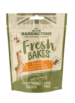 Fresh Bakes Grain Free Roast Chicken Tasty Bones Dog Treats 100g (Pack of 8) - Gently Oven Baked