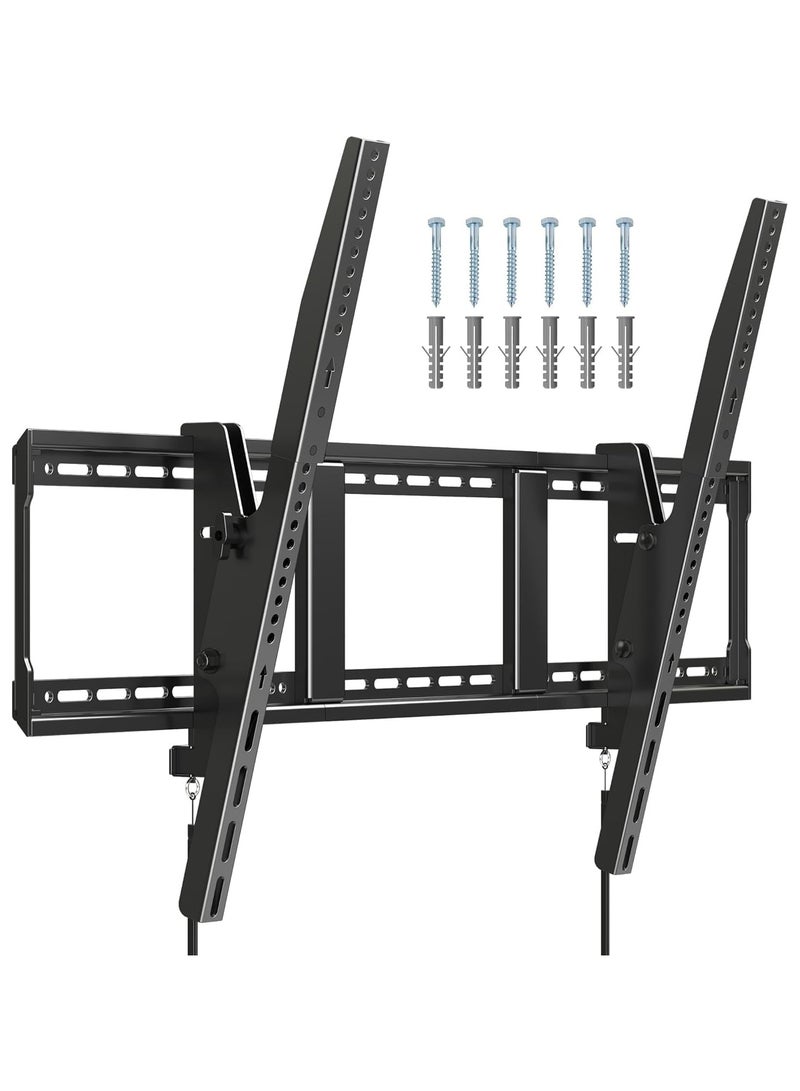 Heavy Duty Tilt TV Wall Mount – 100kg Capacity – Fits 49" to 100" Screens – Universal VESA up to 900x600mm – Adjustable Wall Bracket - Image 1