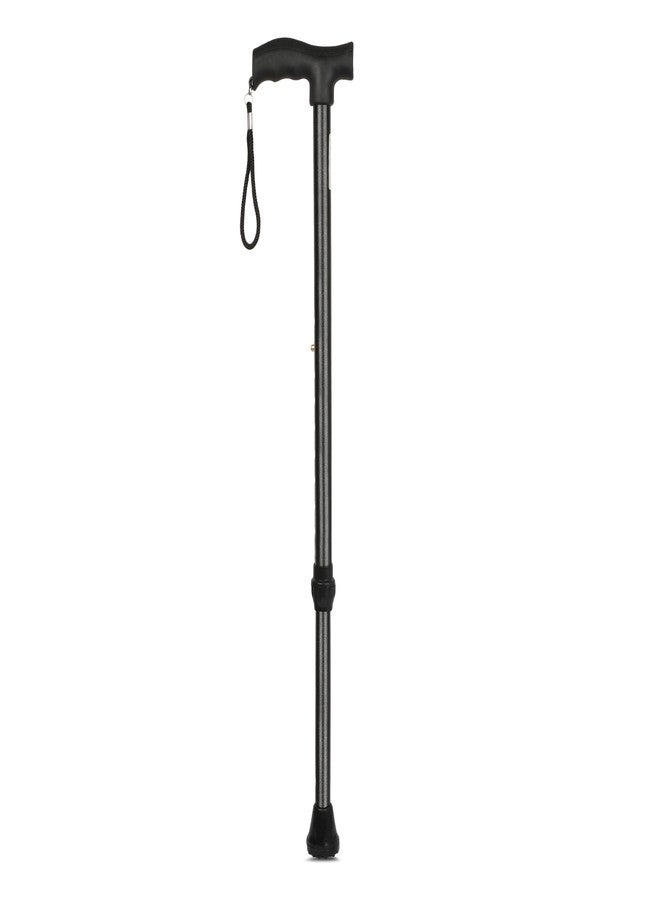 iwalk; Changing Lives Walking Stick with Adjustable Height Strong Steel Body for Patients, Old People or Physically Challenged - Black - Image 1