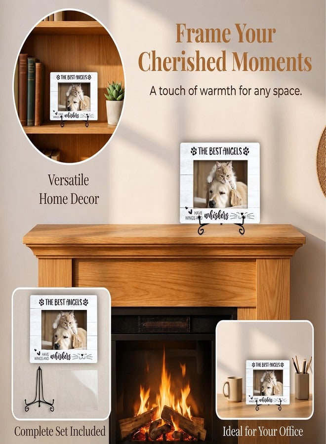 Gihyan Cat Memorial Picture Frame, Memorial Sympathy Gifts for Loss of Cat -B01 - Image 3