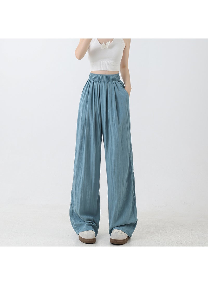 Authentic Japanese Lazy-Style Ice Silk Summer Pants for Women Blue - pzsku/ZFFD22B74926D5FC059DDZ/45/_/1732630477/2b4e5a1b-9707-4314-85d0-f086fa560c74