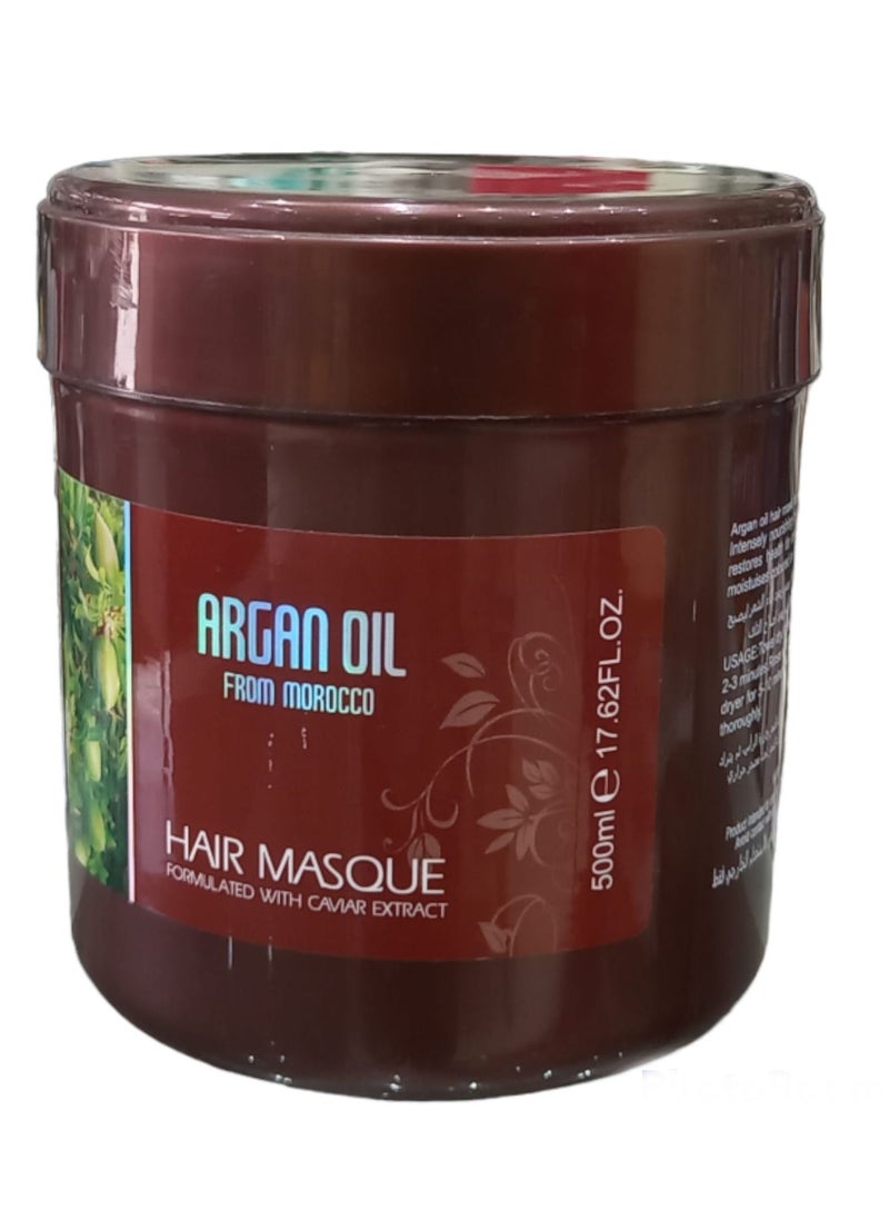 Argan Oil - Argan Oil From Morocco Hair Masque Formulated with Cavar Extrct 500 ml - Image 1