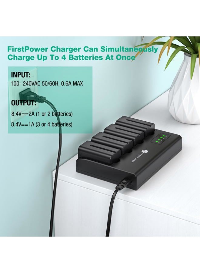 FirstPower 4 Pack NP-F750 Batteries and 4-Channel Charger for Sony NP-F970 F960 F770 F550 F570 Battery, Sony CCD-TRV215 CCD-TR917 CCD-TR315 HDR-FX1000 HDR-FX7 HVR-V1U HVR-Z7U HVR-Z5U Cami corders - Image 4