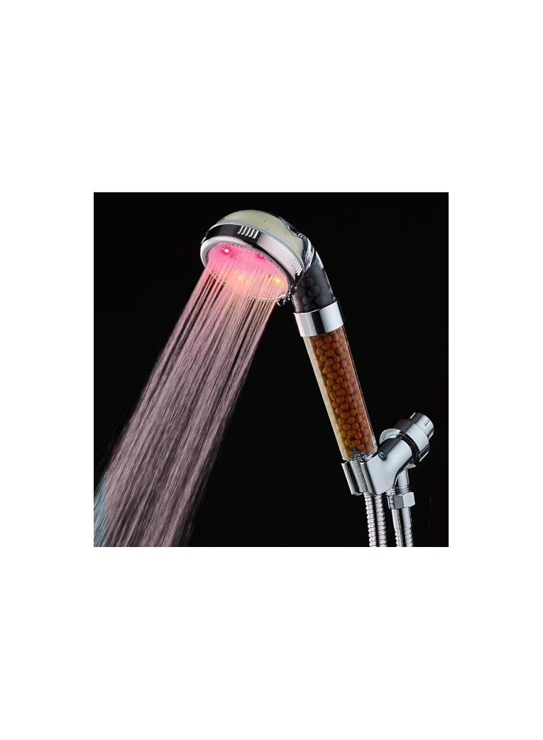 SOLARAE LED Shower Head, Ionic Zen Shower Head, High Pressure Water Saving Filtered Handheld, Showerhead Anion Energy Ball Purifies Water Shower, with 60 Inch Shower Hose and Bracket, Best Experience - Image 5