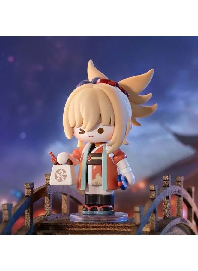 POP MART POP MART Genshin Impact cross-dressing comic theme blind box tide play Wendy Walnut hand-made ornaments Gifts for family and friends  - Image 5