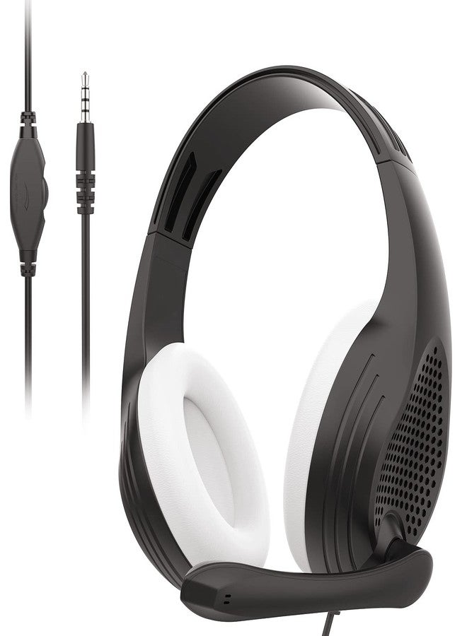 Annivia Anivia Gaming Headset PC Headphones for Xbox One PS4 PS5 Computer Laptop Tablet Smartphones with Microphone - A9Plus Black White - Image 1