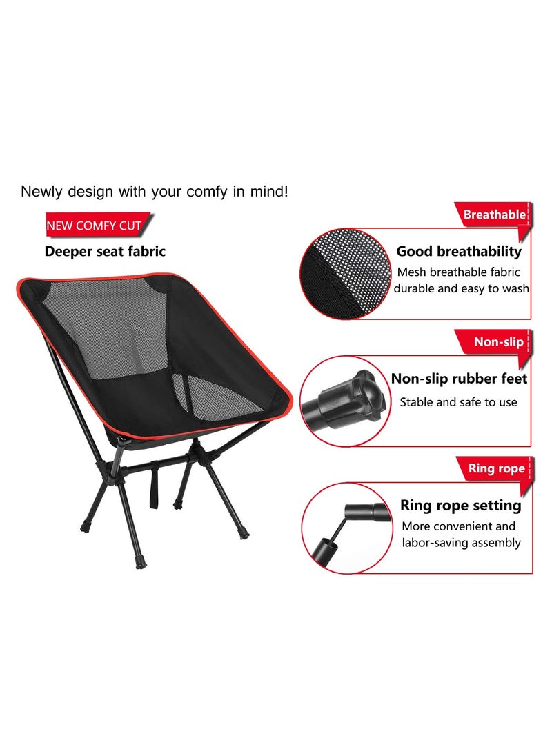 SYOSI - Folding Camping Chairs, Lightweight Camping Chairs, Portable Ultralight Folding Chair, Compact Backpacking Camp Chairs with Carry Bag, for Outdoor, Camping, Picnic, Fishing, Hiking and More - Image 1