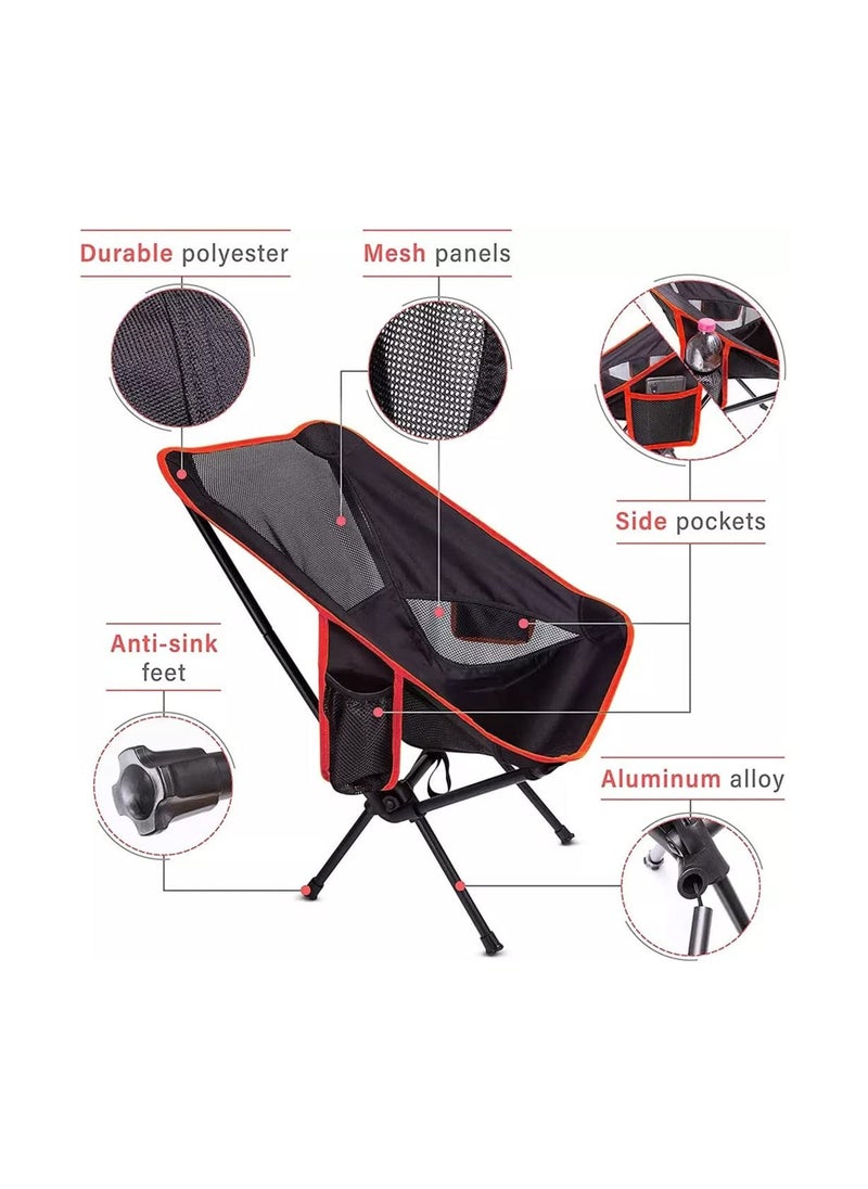 SYOSI - Folding Camping Chairs, Lightweight Camping Chairs, Portable Ultralight Folding Chair, Compact Backpacking Camp Chairs with Carry Bag, for Outdoor, Camping, Picnic, Fishing, Hiking and More - Image 1
