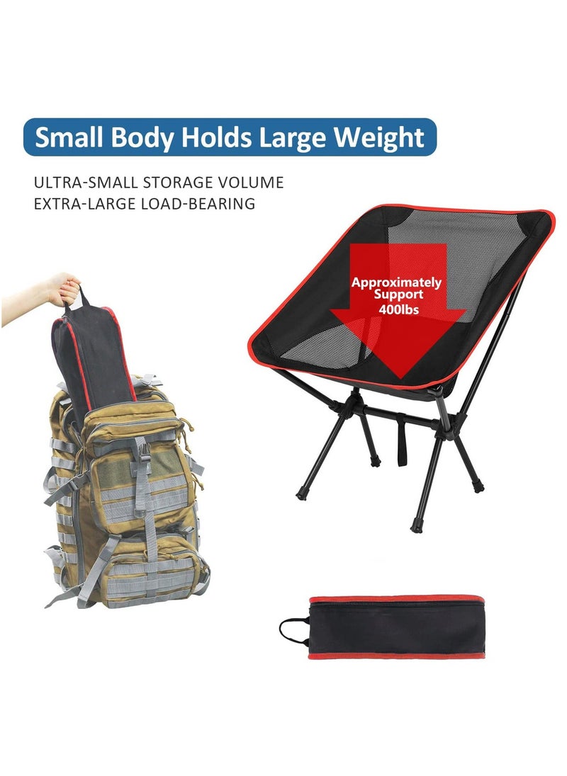 SYOSI - Folding Camping Chairs, Lightweight Camping Chairs, Portable Ultralight Folding Chair, Compact Backpacking Camp Chairs with Carry Bag, for Outdoor, Camping, Picnic, Fishing, Hiking and More - Image 1